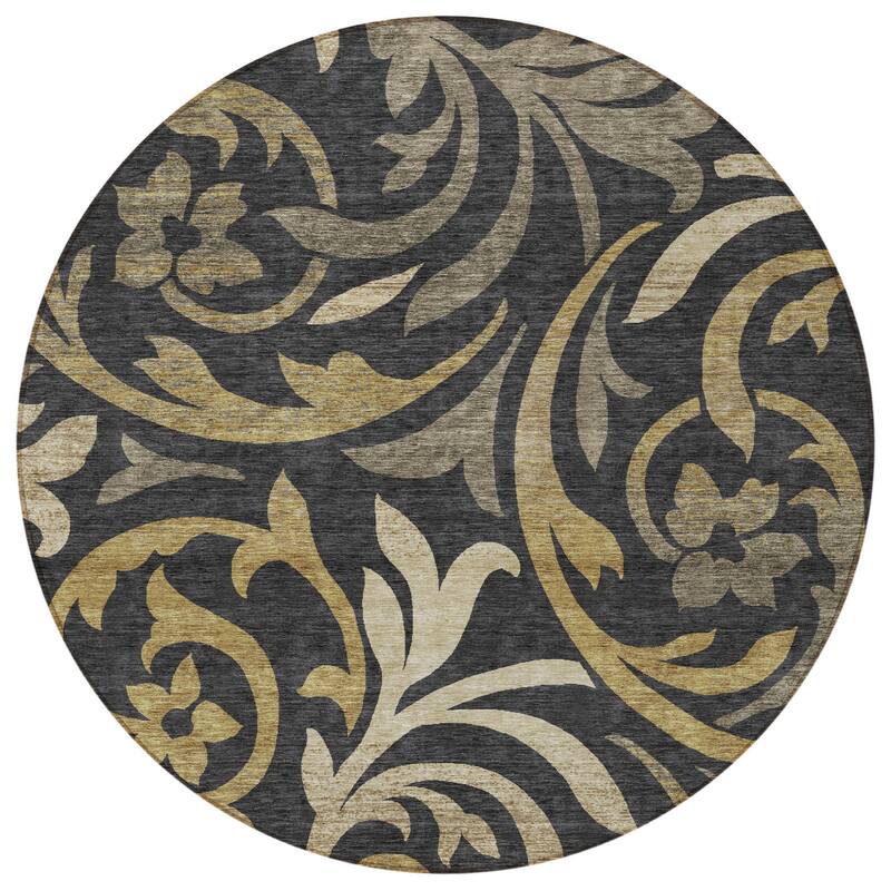 HomeRoots Floral Transitional Rectangle Outdoor Rug