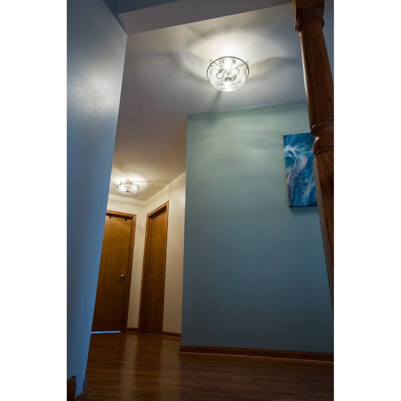 Vaxcel Lighting Addison 2 Light 15" Wide Semi-Flush Drum Ceiling