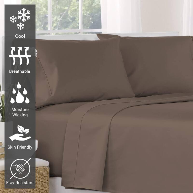 Lavish Touch 400 TC 100 % Cotton Flat Sheet Only 1 Pc with Stylish 4" Hem