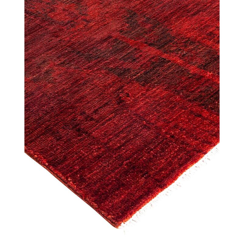 Vibrance One-of-a-Kind Hand-Knotted Runner Rug - Orange, 4' 9" x 14' 2" - 4' 9" x 14' 2"