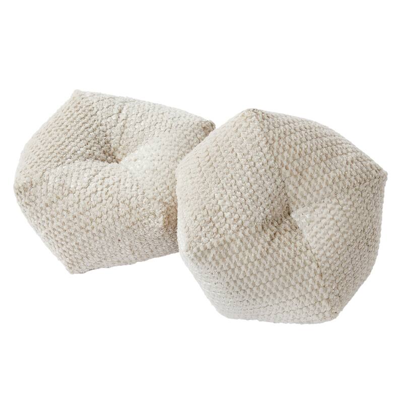 Sorra Home Velvet Shimmer Indoor Small Geometric Pillows (Set of 2)