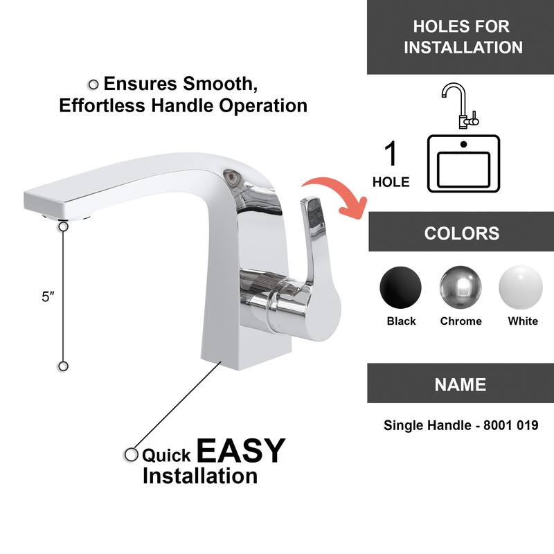 Dowell 8001/019 Series Single Handle Bathroom Faucet