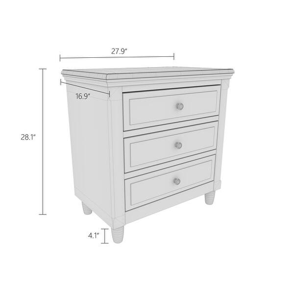 Wood 3Drawer Nightstand Storage Bed Bath & Beyond 35803926