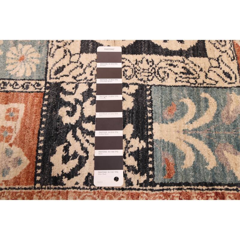 ECARPETGALLERY Hand-knotted Lahore Finest Collection Black, Copper Wool Rug - 9'1 x 11'9