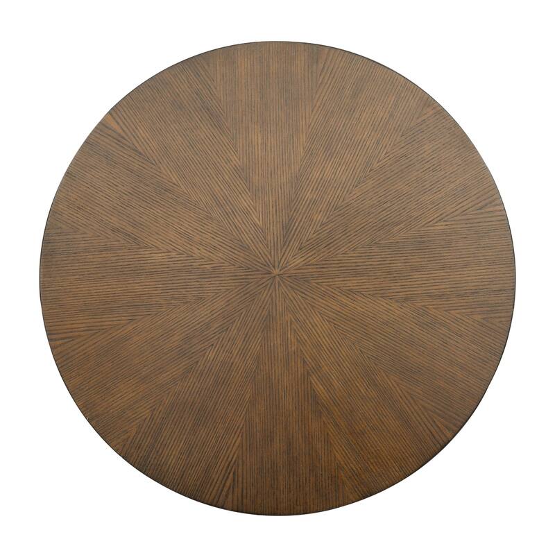 Roomfitters Sadie Accent Table, Round Wood Side Table with Sculptural Base for Living Room or Bedroom