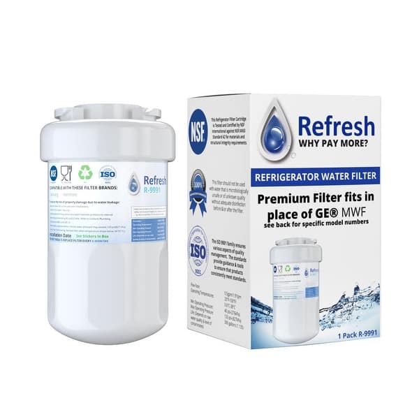 Shop Replacement Water Filter For Ge Gshl5kgxdcls Refrigerator Water Filter By Refresh 2 Pack White Overstock 24014771