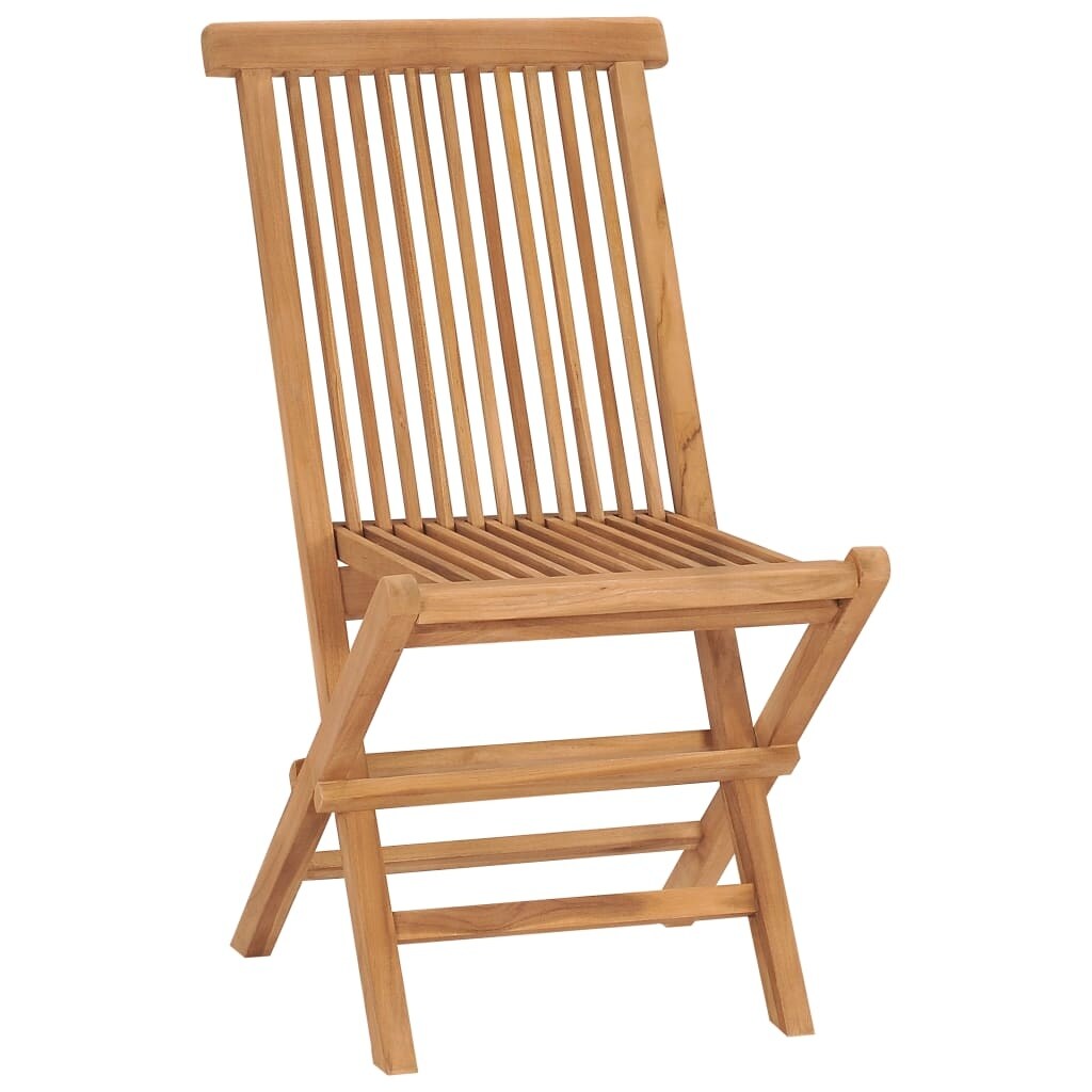 Speels hefboom Permanent vidaXL Folding Garden Chairs 2 pcs Solid Teak Wood - Overstock - 26419355