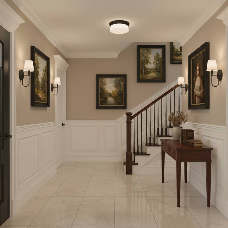 11 inch Black Integrated LED Flush Mount