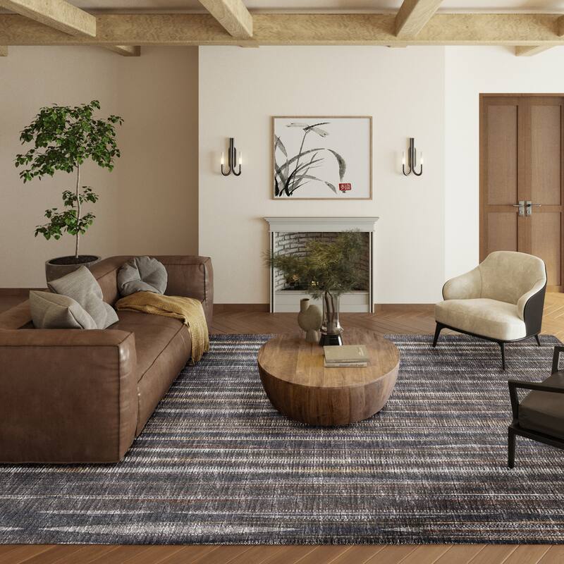 Indoor/Outdoor Waverly Modern Stripes Washable Rug