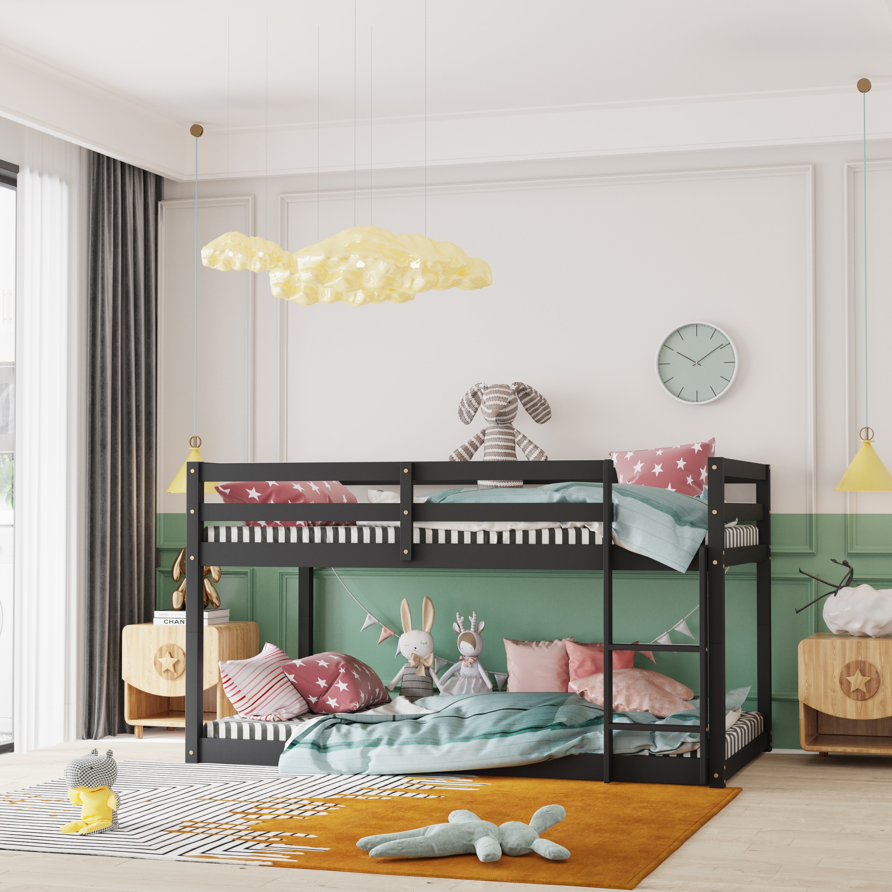 Floor bunk beds twin deals