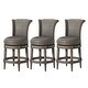 preview thumbnail 60 of 109, Maven Lane 26" Pullman Swivel Counter Height Kitchen Stool Set of 3 - Reclaimed Oak Vegan Leather.