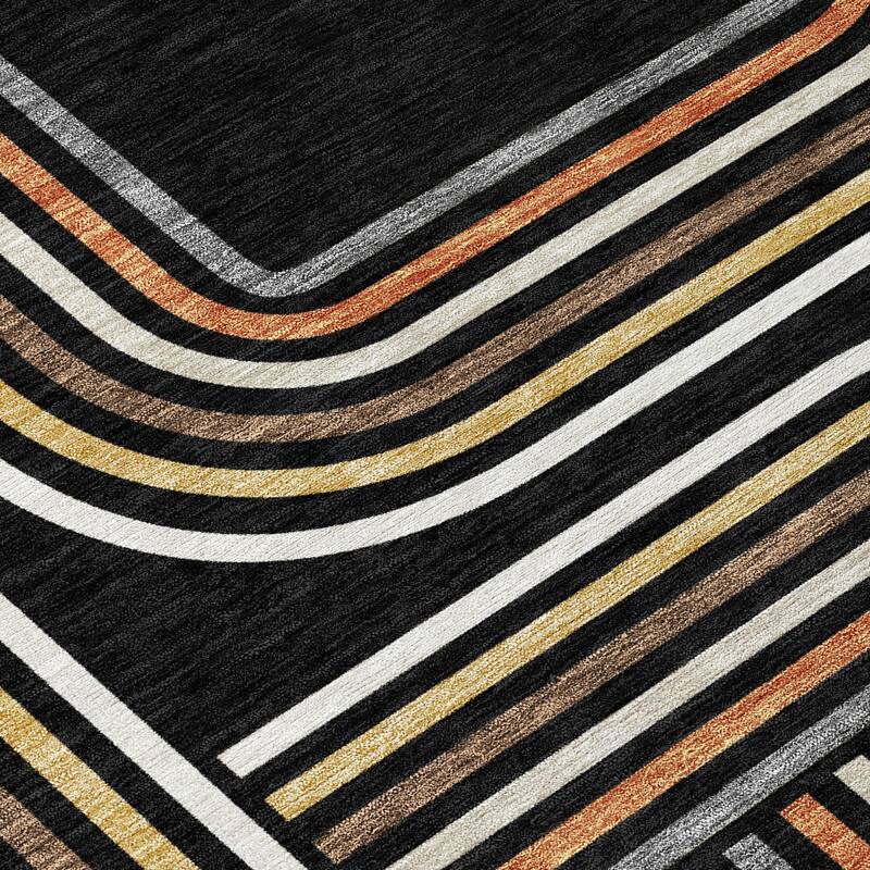 Machine Washable Indoor/ Outdoor Modern Leawood Chantille Rug