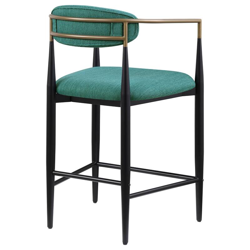 Tina Fabric Upholstered Metal Armrests Chairs (Set of 2)