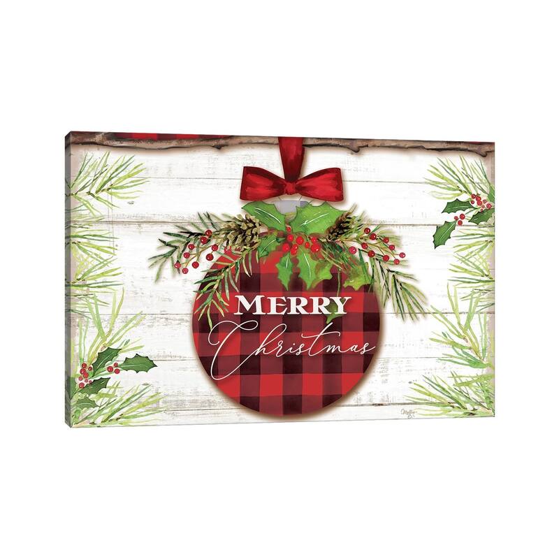 iCanvas "Merry Christmas Ornament" by Mollie B. Canvas Print
