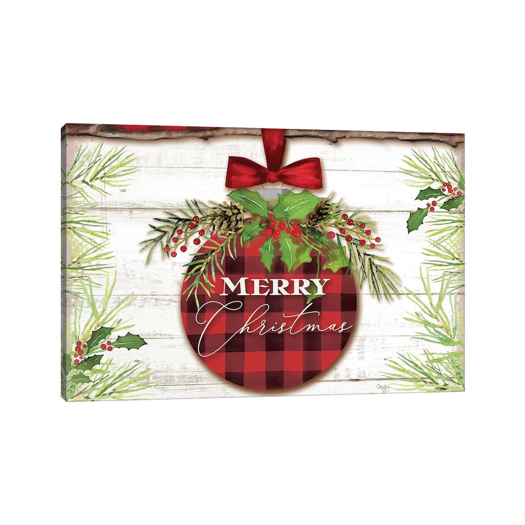iCanvas "Merry Christmas Ornament" by Mollie B. Canvas Print