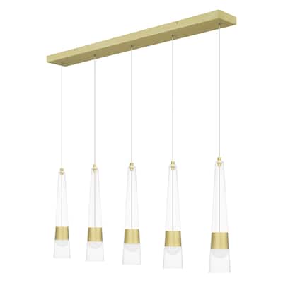 Zia Integrated LED Satin Gold Island Light