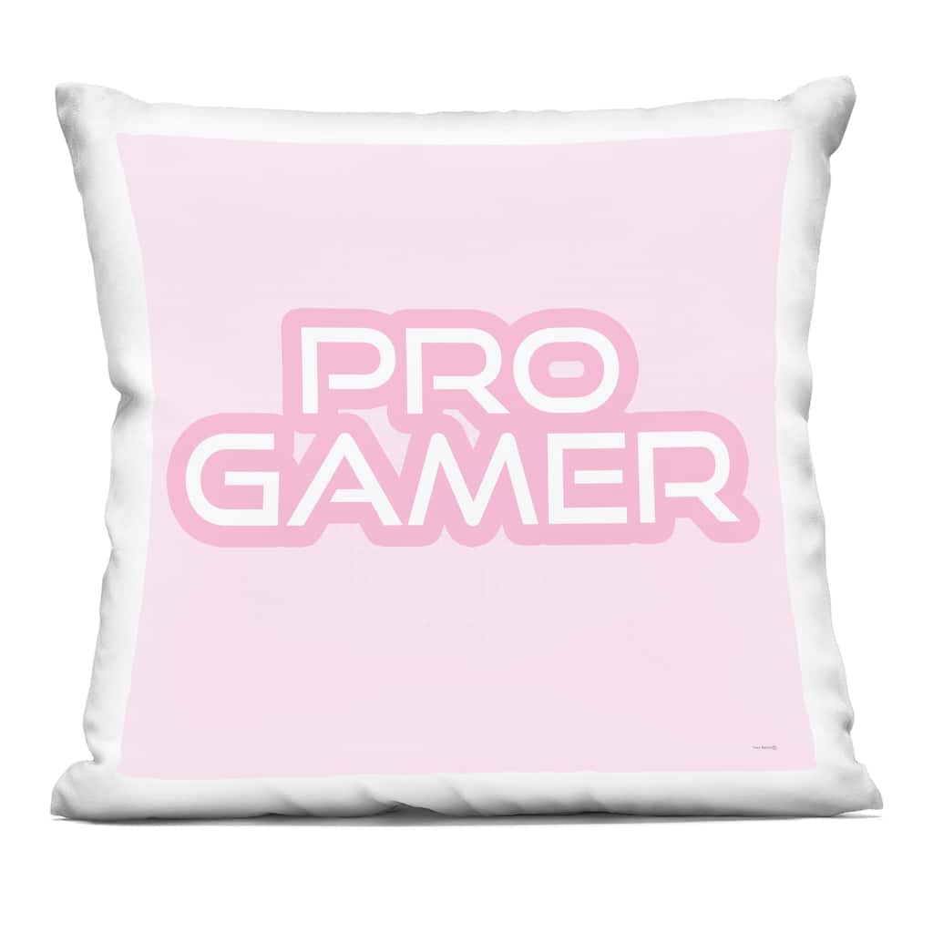 Stupell Pastel Pink Pro Gamer Decorative Printed Throw Pillow Design by Yass Naffas Designs