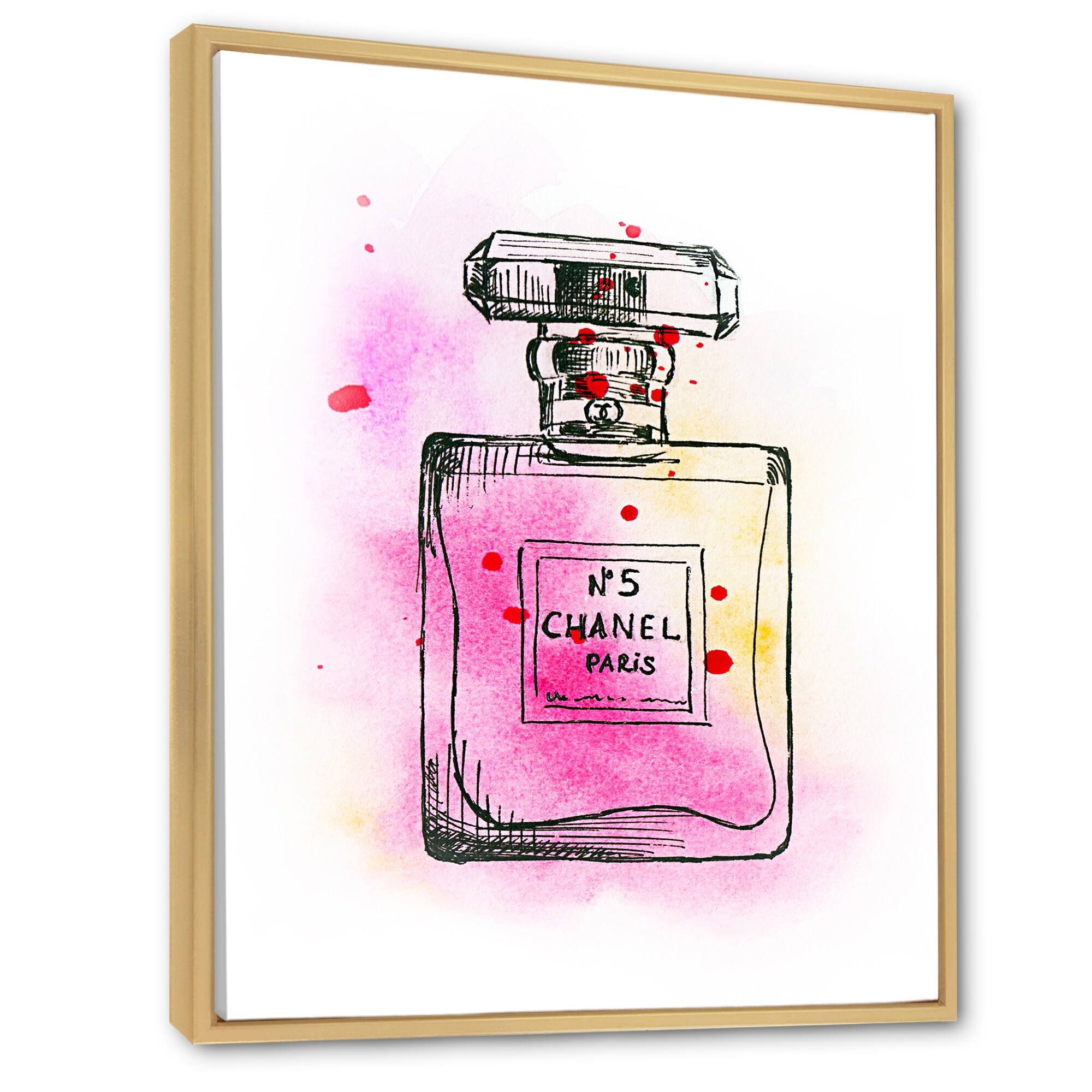 Designart Perfume Chanel Five IV French Country Framed Canvas Wall Art  Print - On Sale - Bed Bath & Beyond - 33753961