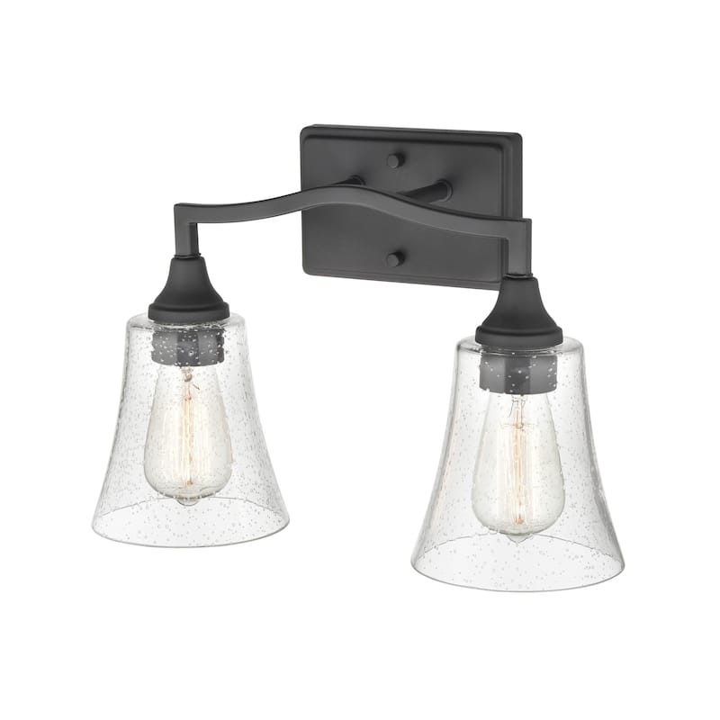 Millennium Lighting Caily 2 Light Bathroom Vanity Fixture in Bruchsed Nickel or Matte Black