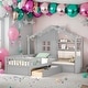 preview thumbnail 10 of 16, Twin Size House Bed with Sofa with Two Drawers and Storage Shelf Grey