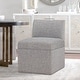 preview thumbnail 5 of 18, Dayla Modern Fabric Upholstered Caster Dining Chair by Greyson Living Ashen Gray