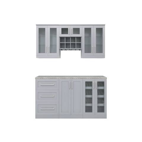 NewAge Products Home Bar 7-Piece Cabinet Set