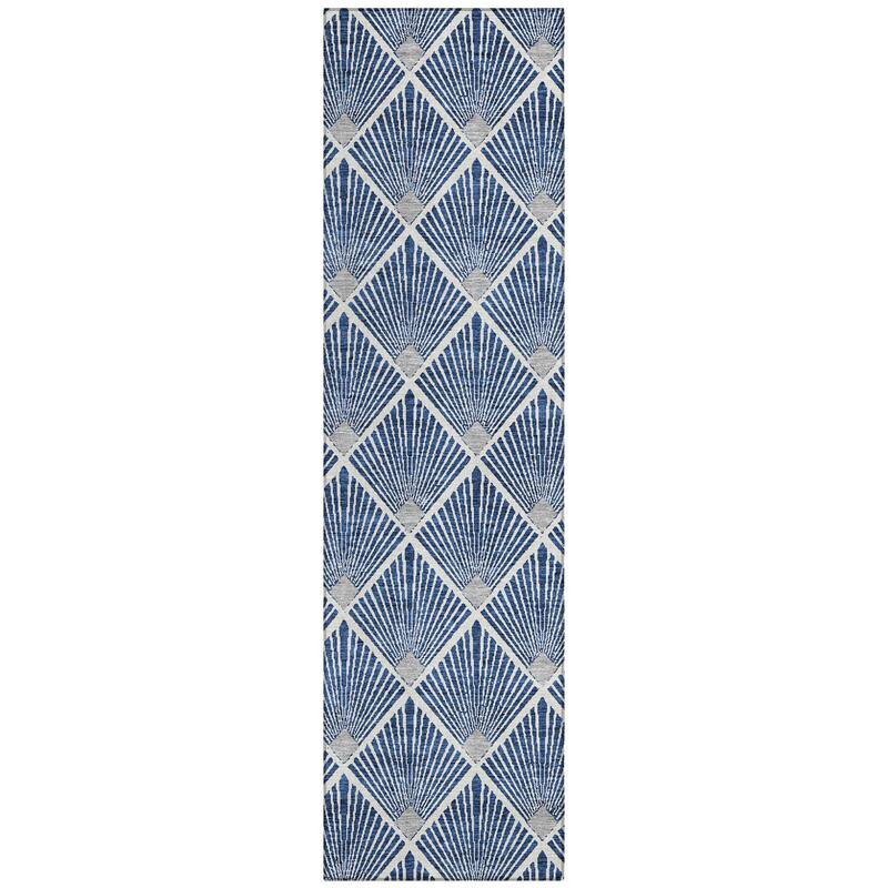 Machine Washable Indoor/ Outdoor Chantille Modern Shells Rug