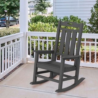 Recycled Plastic Outdoor Weather Resistant Rocking Chair - Bed Bath ...