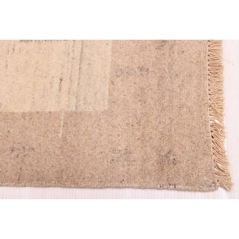 ECARPETGALLERY Hand-knotted Opulence Ivory Wool Rug - 2'6 x 11'8