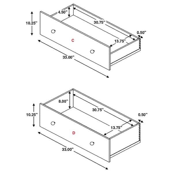 dimension image slide 4 of 5, Arini Coastal Wood 5-drawer Bedroom Chest