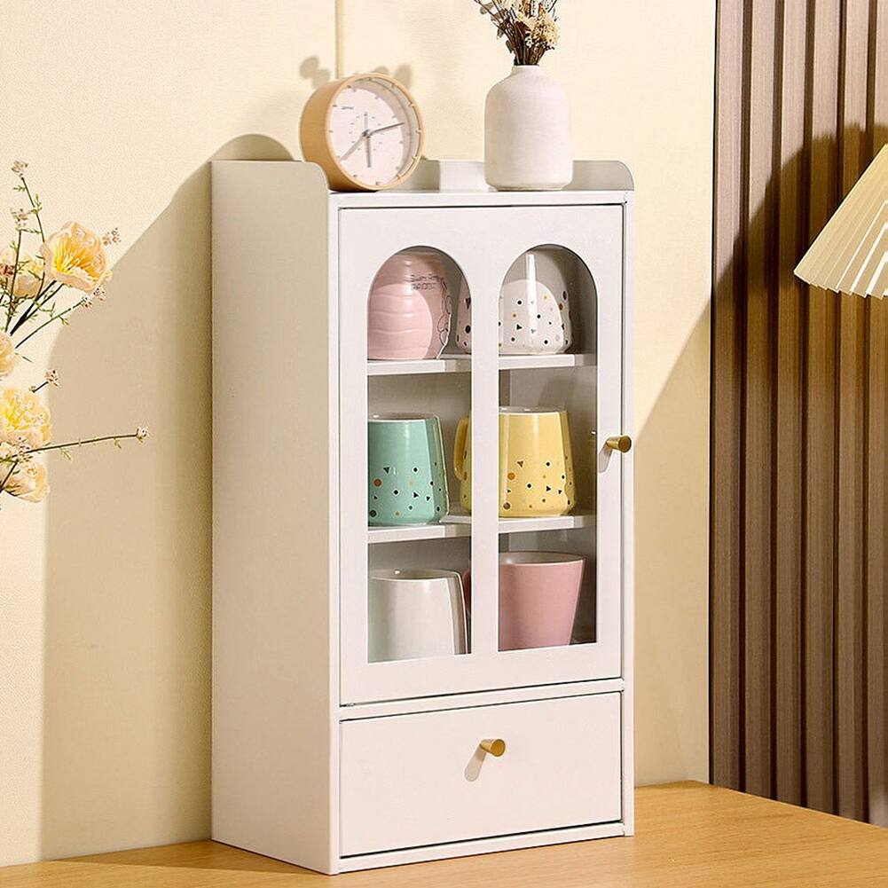 Modern Multifunctional Metal Desktop Display with Drawer Bed