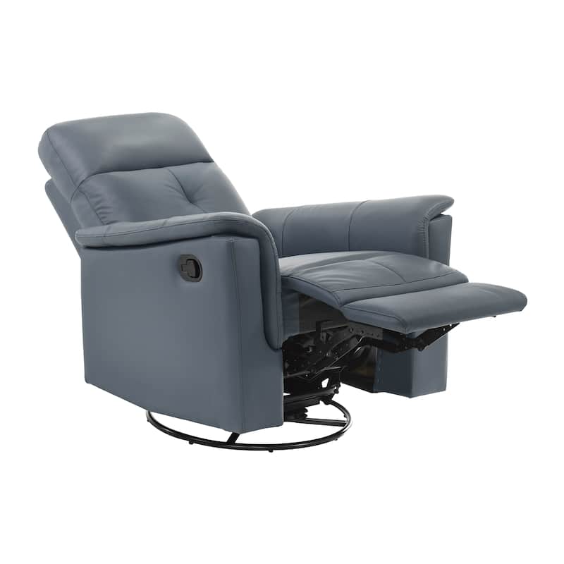 Monte Leather Match Swivel Glider Manual Reclining Chair