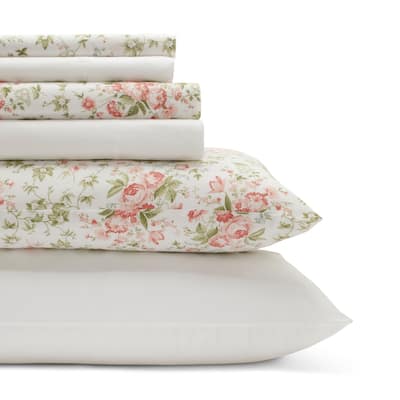 Laura Ashley Mix and Match- Cotton Percale Sheet Sets