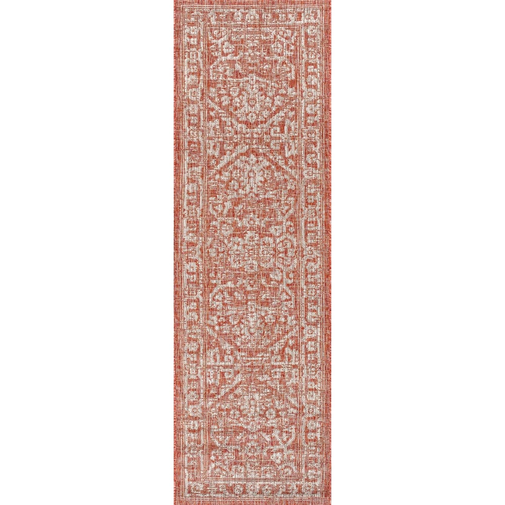JONATHAN Y Medallion Textured Weave Indoor/Outdoor Area Rug