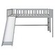preview thumbnail 36 of 51, Low Loft Bed w/Ladder & Slide, Solid Wood Loft Bed Frame w/Guardrail