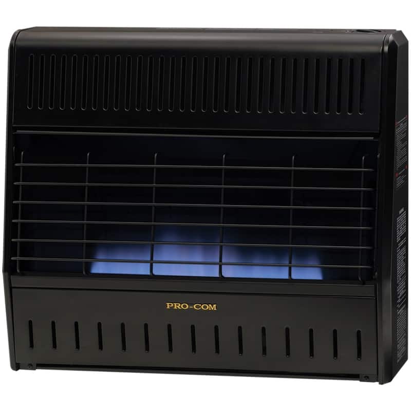ProCom MNSD300TGA 30,000 BTU Dual Fuel Blue Flame Heater with T-Stat - Black