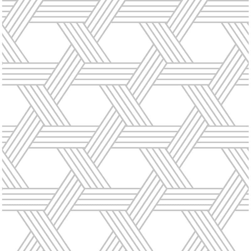 Scott Living Silver Illusion Self Adhesive Wallpaper