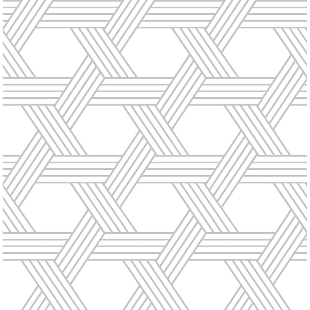 Scott Living Silver Illusion Self Adhesive Wallpaper