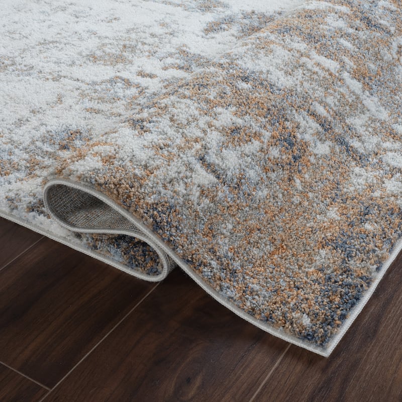 Tokyo Collection Gray/Copper/Beige Abstract Area Rug