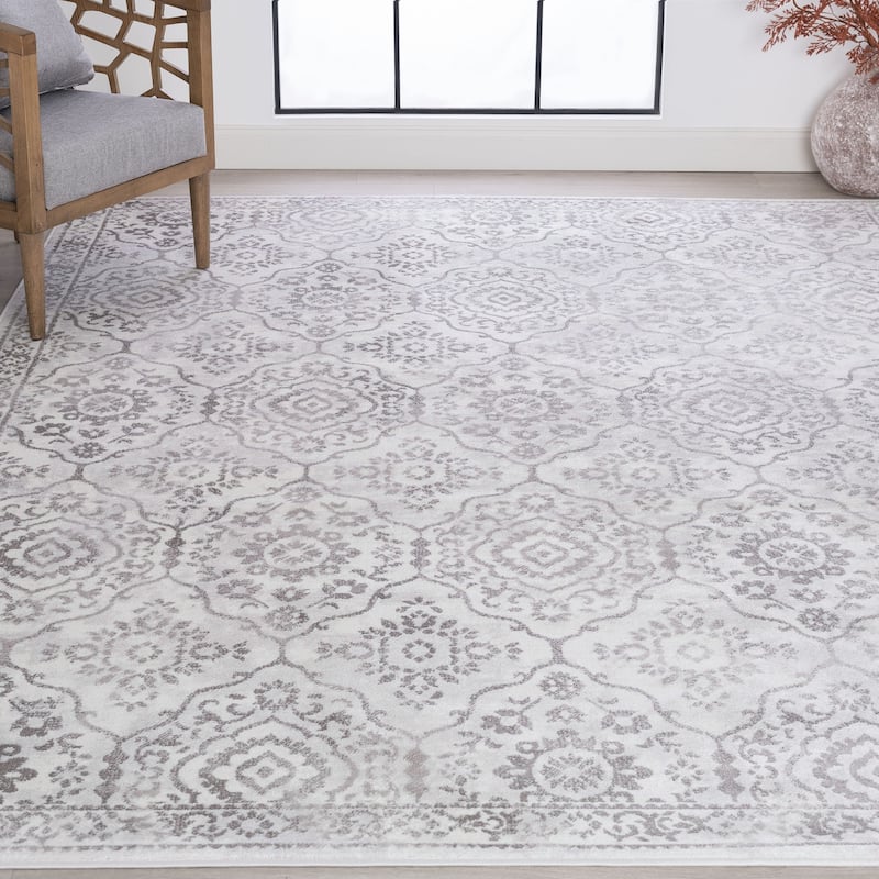 Linx Glam Border Indoor Area Rug - 3'11'' x 5'3'' - White