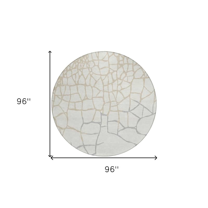 HomeRoots Abstract Transitional Rectangle Outdoor Rug