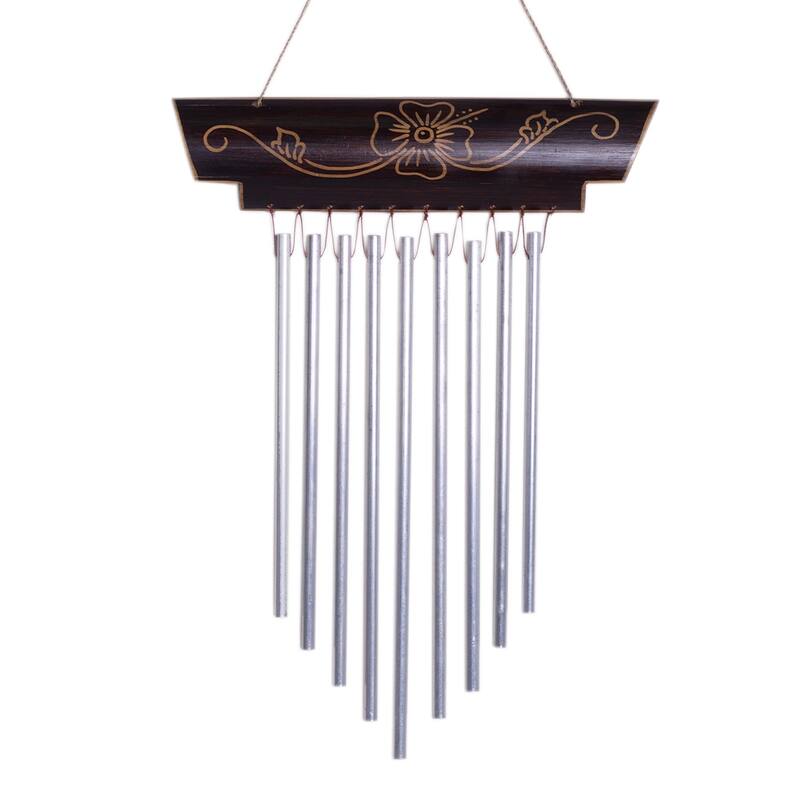Novica Handmade Old Soul Bamboo Wind Chime