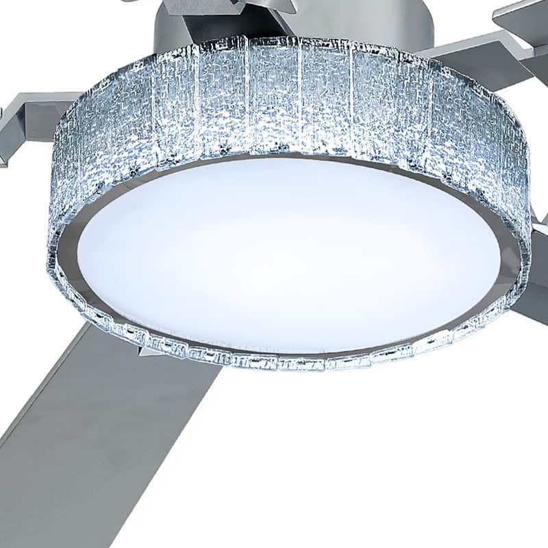 Moasis 52 Inch 5-Blade Crystal Chandelier Ceiling Fans with Lights and Remote Control - 52 Inches