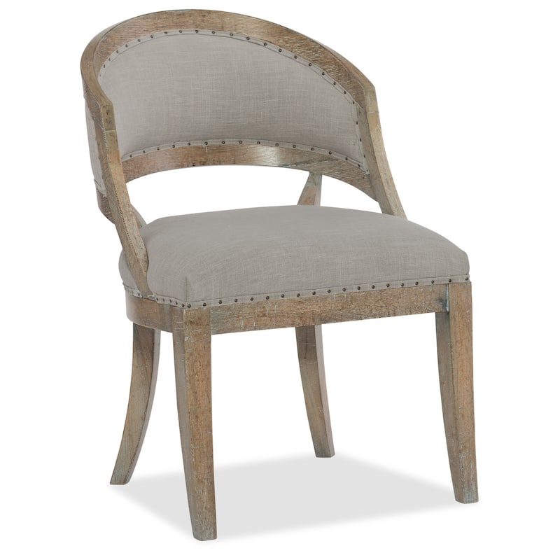 Hooker Furniture 5750-75300-SINGLE Boheme 23" Wide Fabric Dining Chair - Gray / Antique Milk