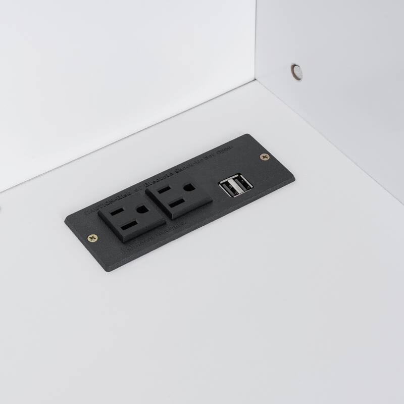 Roomfitters Full/Queen Size Murphy Bed Wall Bed with Closet, Shelves and Storage Drawers