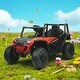 preview thumbnail 1 of 43, 12V Ride On UTV for Kids with Remote Control, Music, LED Lights, 3-Point Seat Belt, Electric Car Toy for Toddlers 3-6 Red