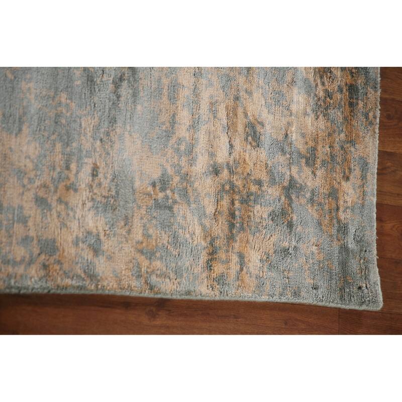 Modern Abstract Area Rug Handmade Wool Carpet - 7'11"x 9'11"
