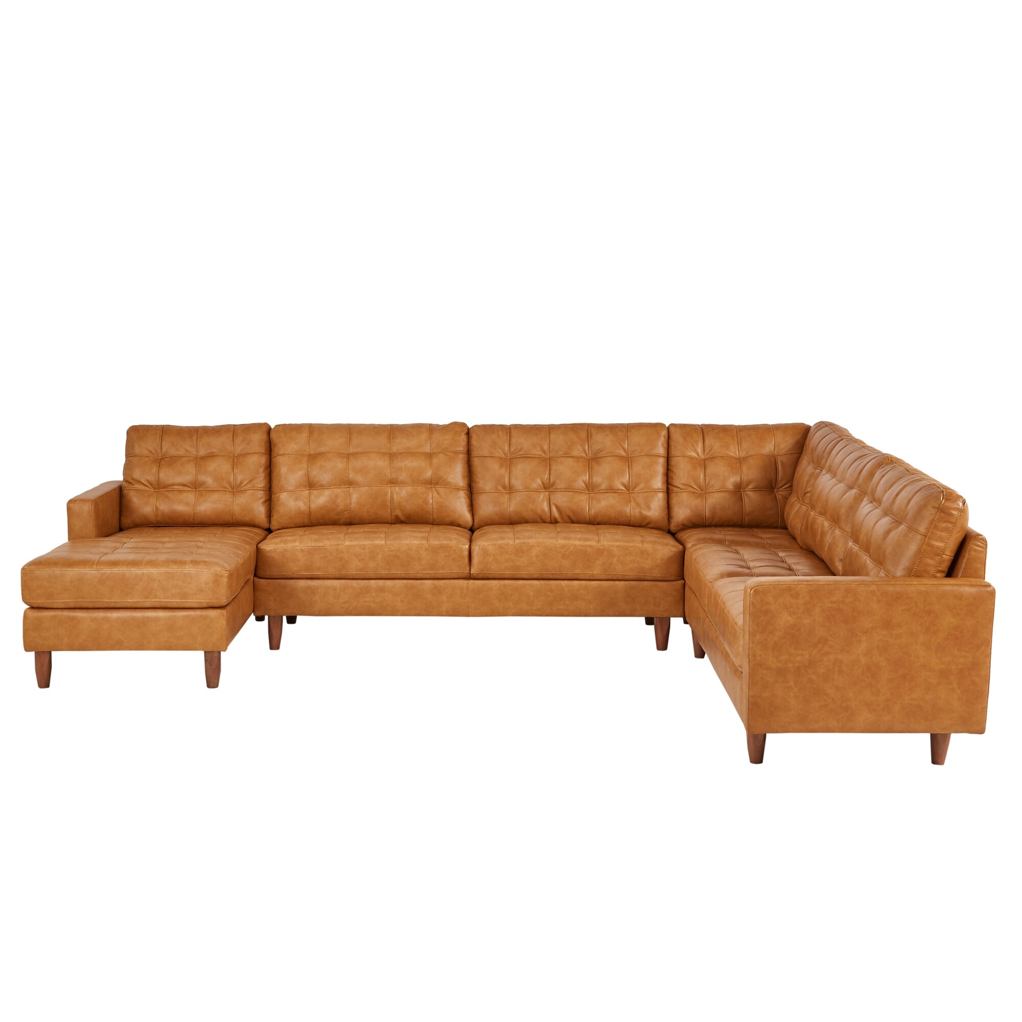 Odin caramel online leather sectional