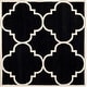 preview thumbnail 9 of 112, SAFAVIEH Handmade Chatham Vicie Modern Wool Rug 7' Square - Black/Ivory - Square