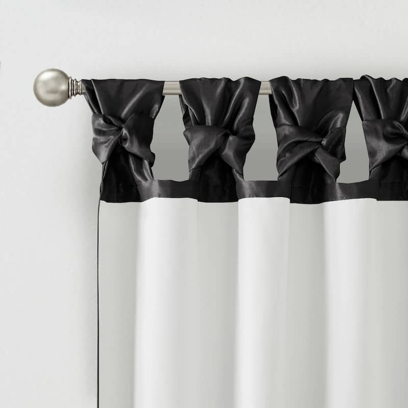 Twist Tab Total Blackout Window Curtain Panel Black Blackout